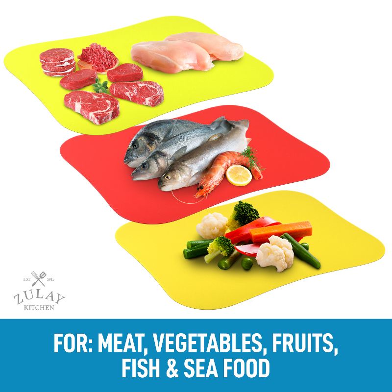 Zulay Kitchen Extra Thick Flexible Cutting Board Mats