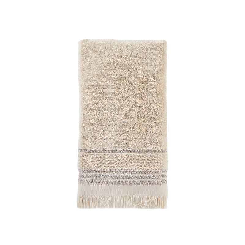 2pc Jude Fringe Hand Towel Set Dark Taupe - SKL Home