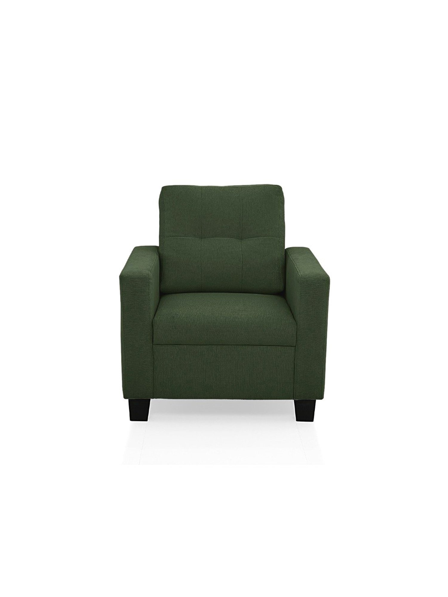 Duroflex Ease Sap Green Neem Wood 1 Seater Sofa