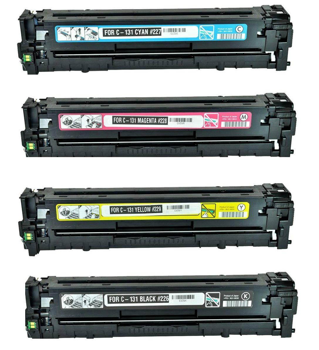 HouseOfToners Compatible Replacement for Canon 131 Toner Cartridge 4PK - Black, Cyan, Magenta, Yellow