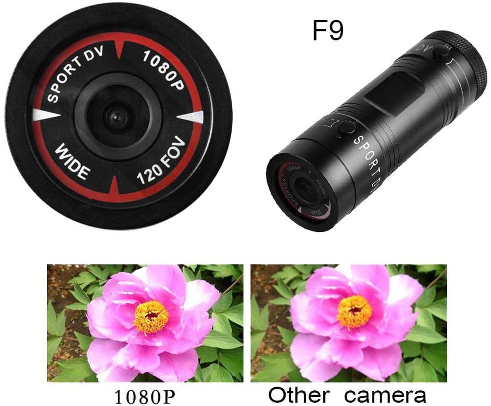 Sport Action DV Camera, Mini Portable Full HD 720P Audio Camera with Mic, IPX-4 Waterproof Bike Car Camera for Outdoor Sports (Black)