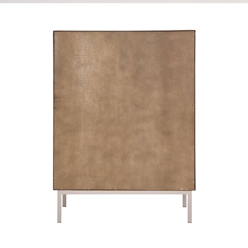 Hanzi Two-Tone Sliding Door Cabinet Gray/Brown - Holly & Martin