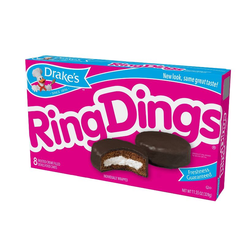 Drakes Ring Dings Chocolate Cake - 10ct/11.55oz