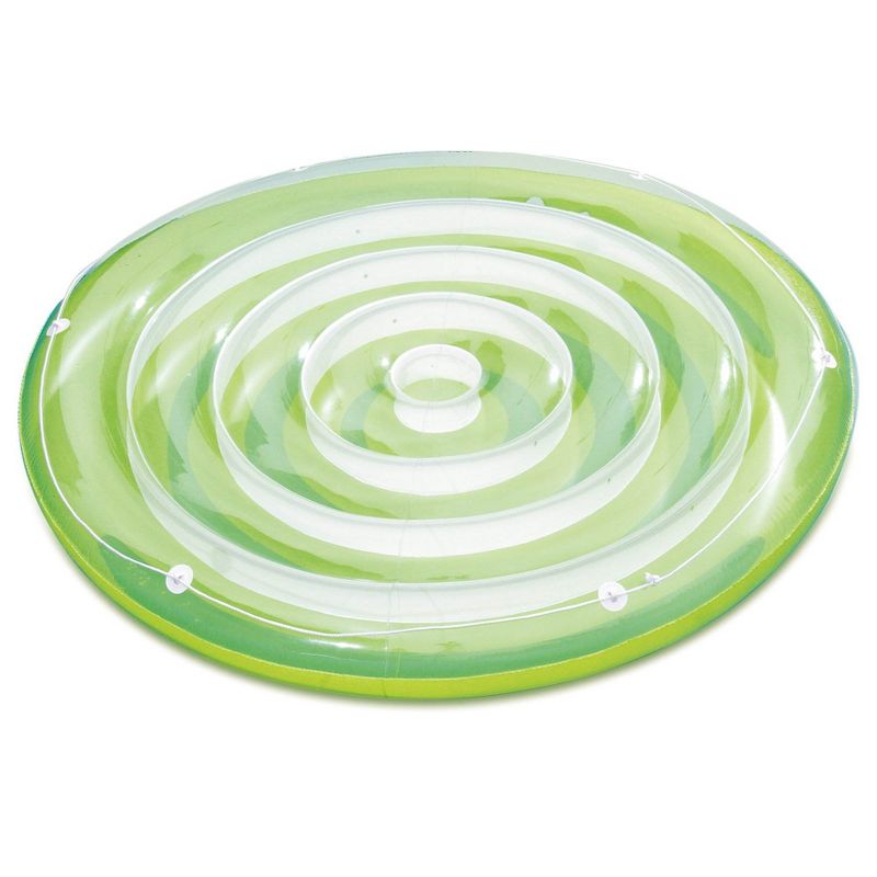 Summer Waves 65" Inflatable Splash Island Ring Pool Tube Float w/ Hibiscus Raft