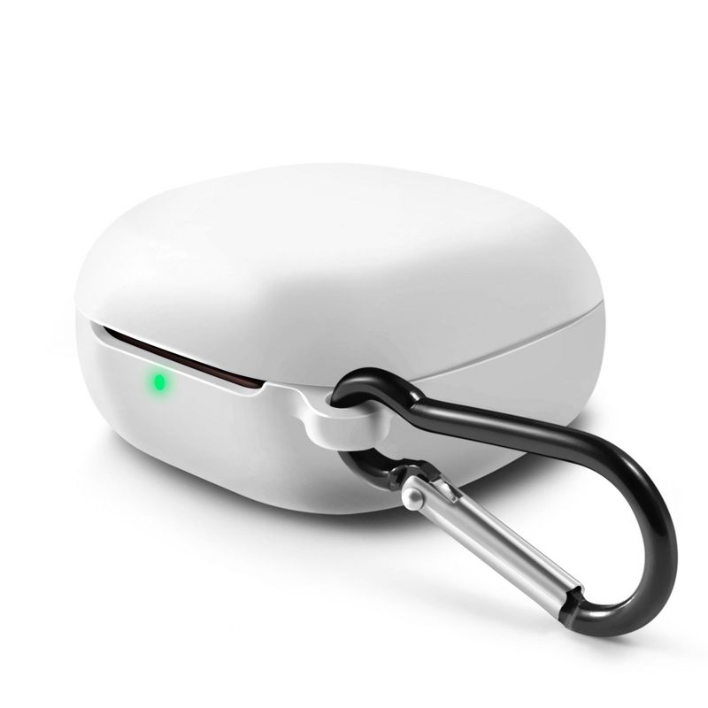 Insten Silicone Case for Samsung Galaxy Buds Pro (2021) / Galaxy Buds Live (2020) with Carabiner Keychain, Pink