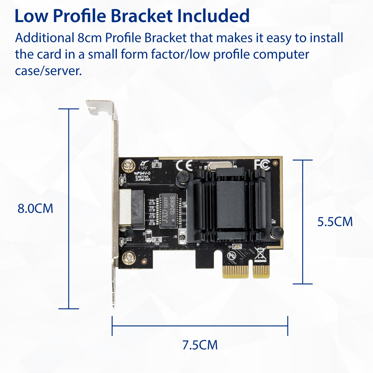Syba Single Port Gigabit Ethernet PCi-E X1 Intel I211 ChipSet