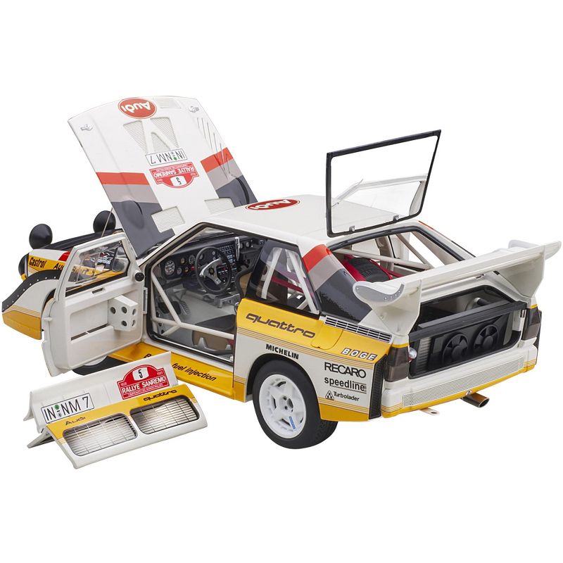 Audi Quattro S1 #5 W. Roehrl - Ch. Geistdoerfer Winner Rally San Remo (1985) 1/18 Model Car by Autoart