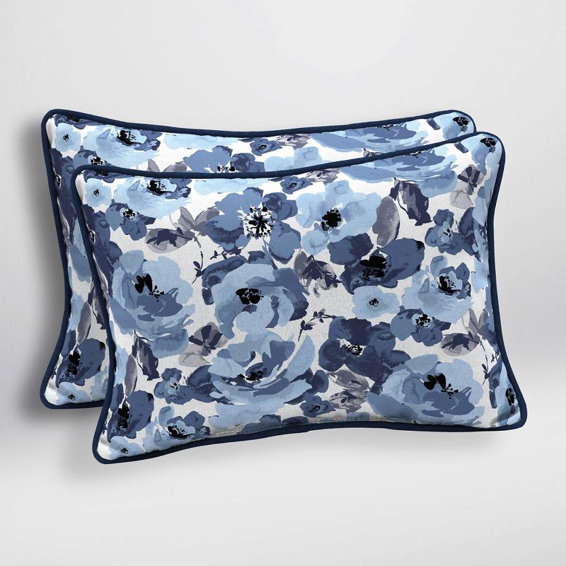2pk Garden Delight Oversized Outdoor Lumbar Pillows - Arden Selections