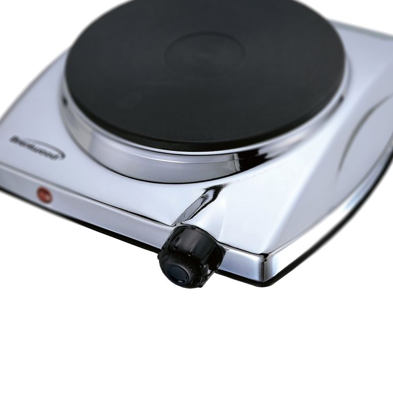 Brentwood Electric 1000W Single Hotplate in Chrome Finish