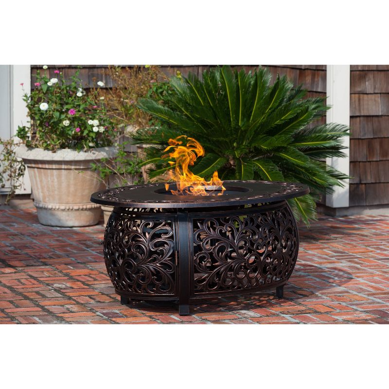 Toulon Oval Aluminum LPG Fire Pit - Fire Sense