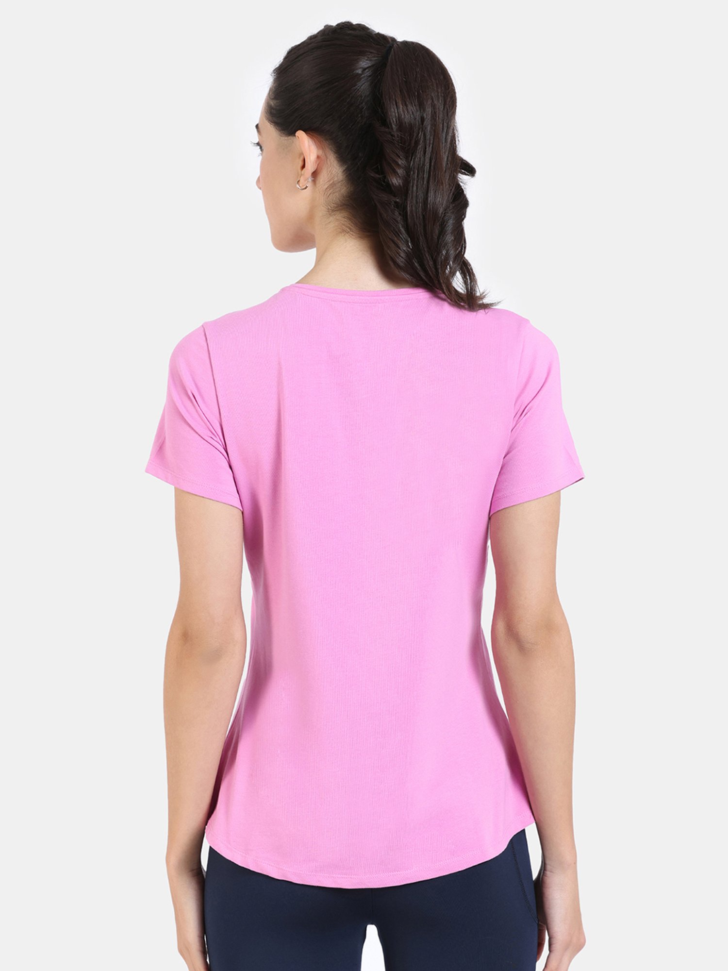 Zelocity by Zivame Dark Pink Logo Print T-Shirt