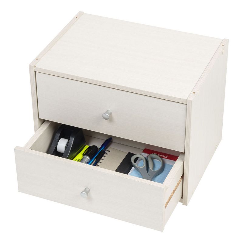 IRIS Tachi Series Modular Wood Stacking Storage Drawer Box Cabinet Cube, White