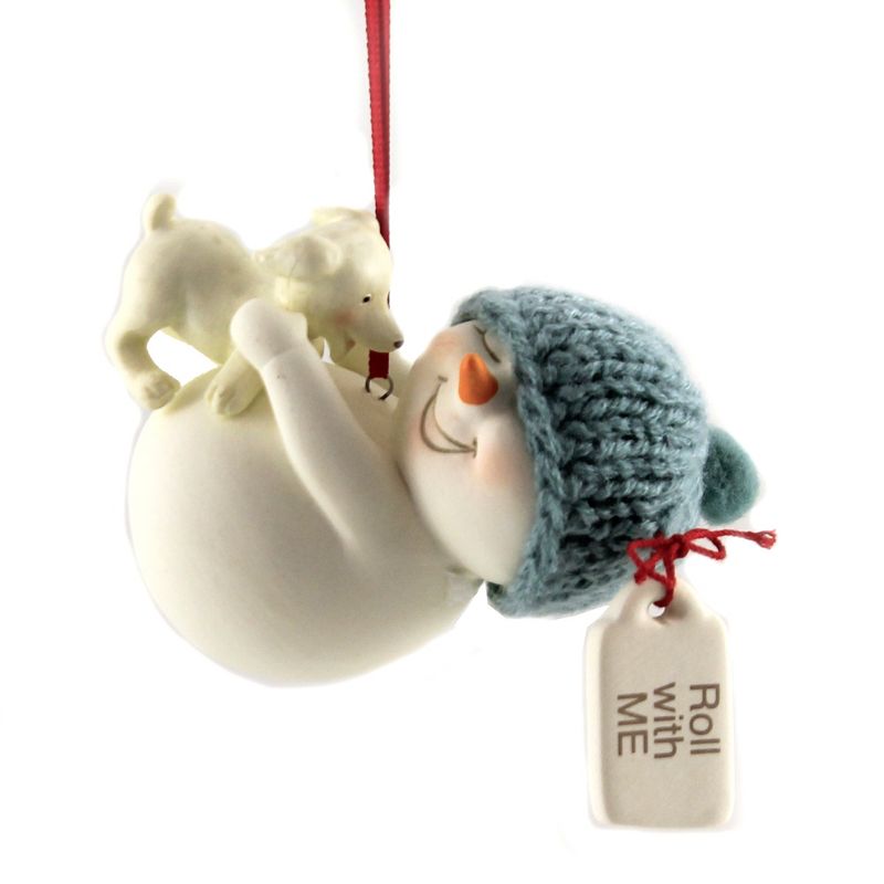 Holiday Ornament 2.75" Snowpinion Roll With Me Orn Puppy Ornament  -  Tree Ornaments