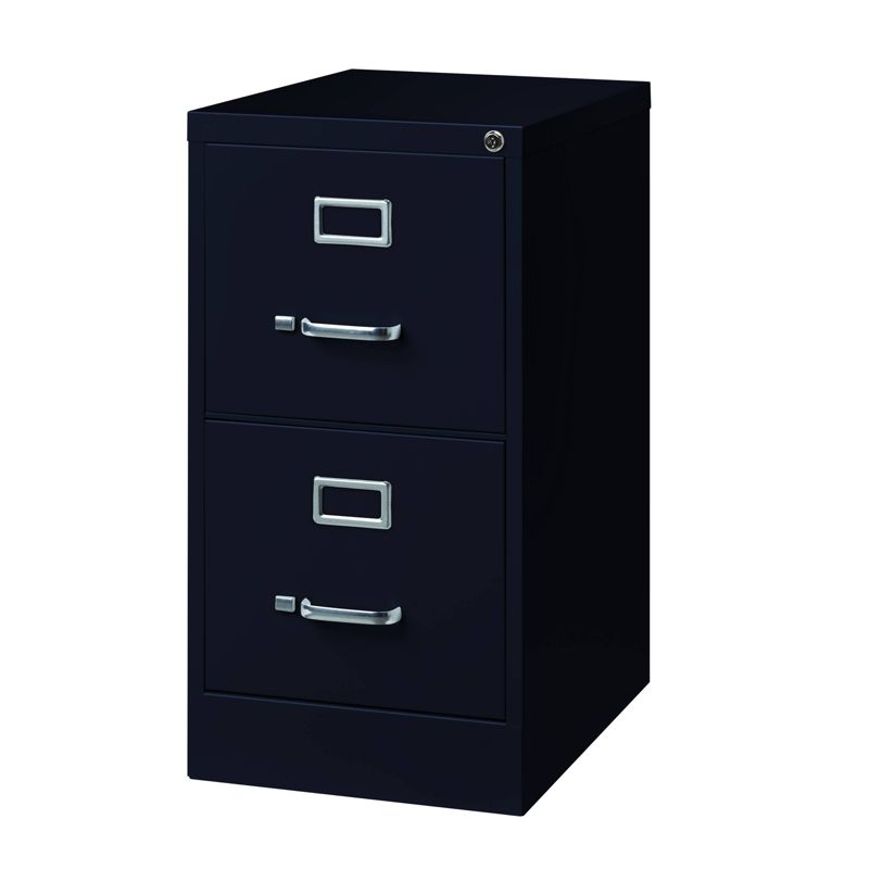 Hirsh 2 Drawer Vertical File Cabinet 22" Black
