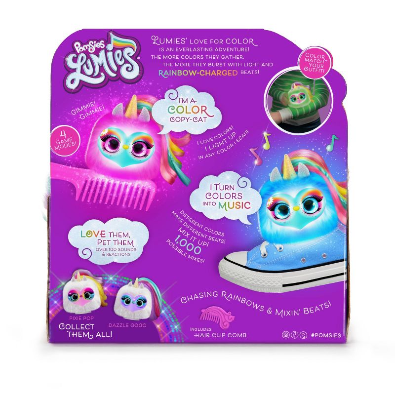 Pomsies Lumies - Rainbow Charged Interactive Pet - Sparkle Rush