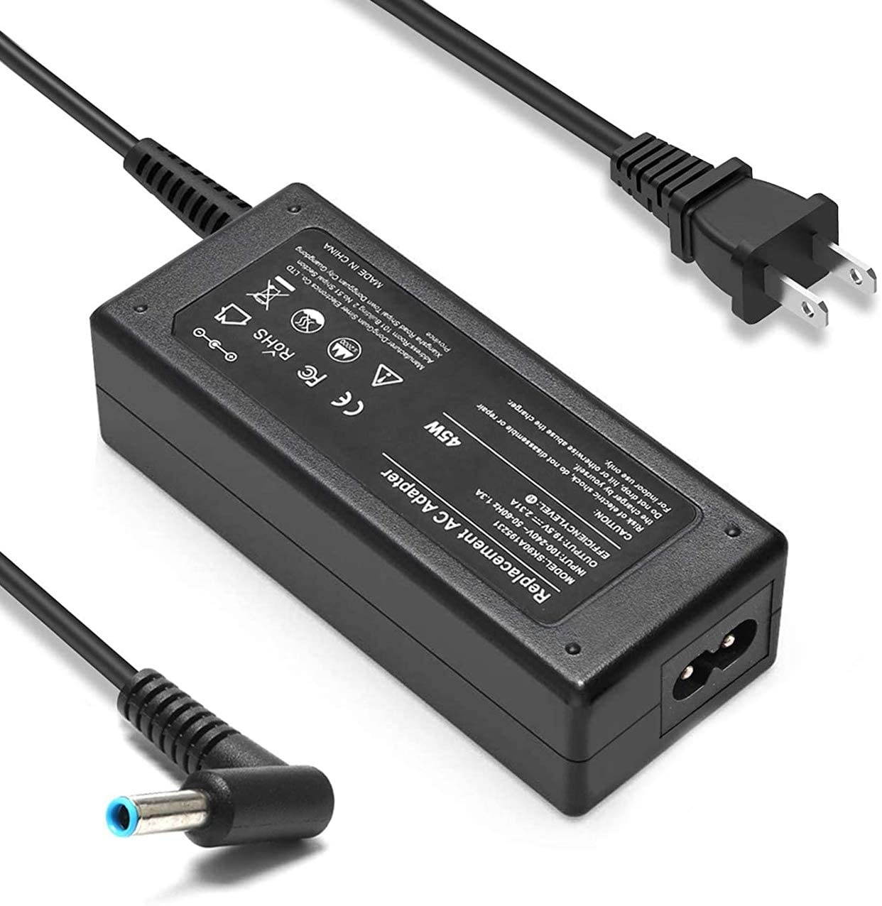 19.5V 2.31A 45W Ac Laptop Charger for HP Pavilion 15-cs 15-cc Series 15-cc023cl 15-cp0053cl 15-cs3073cl 15-cs0072wm 15-cs0051wm 15-cs3073cl 15-cs3153cl 15-cc001na Power Supply Cord
