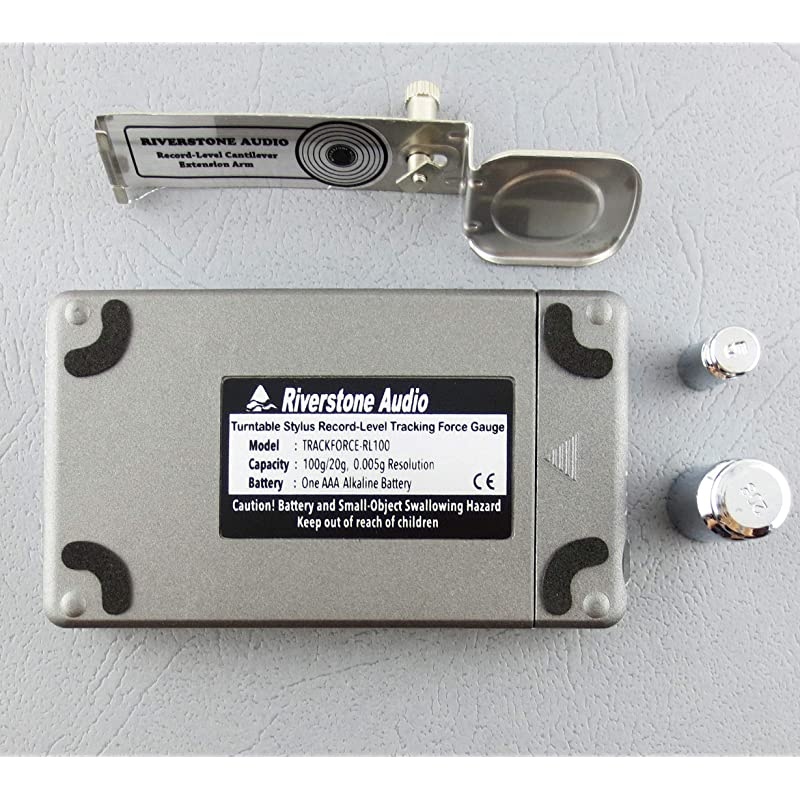 RecordLevel Turntable Stylus Tracking Force GaugeScale 0005g Resolution Measures VTF at Correct LP Record Level Height 2 mm to 3 mm Color Silver