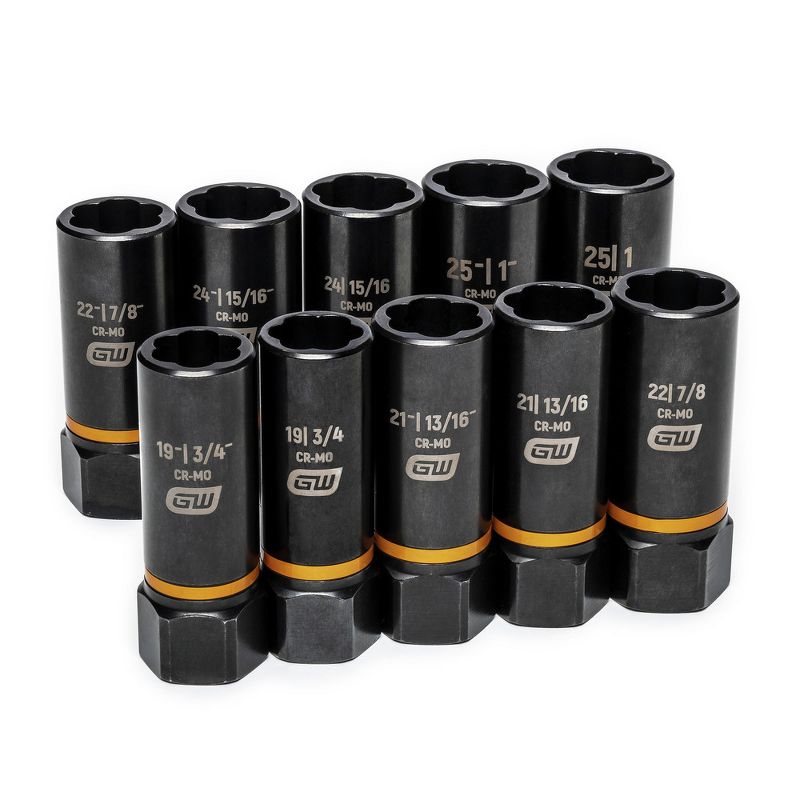 GearWrench 86071 10-Piece Bolt Biter 1/2 in. Drive Deep Extraction Socket Set