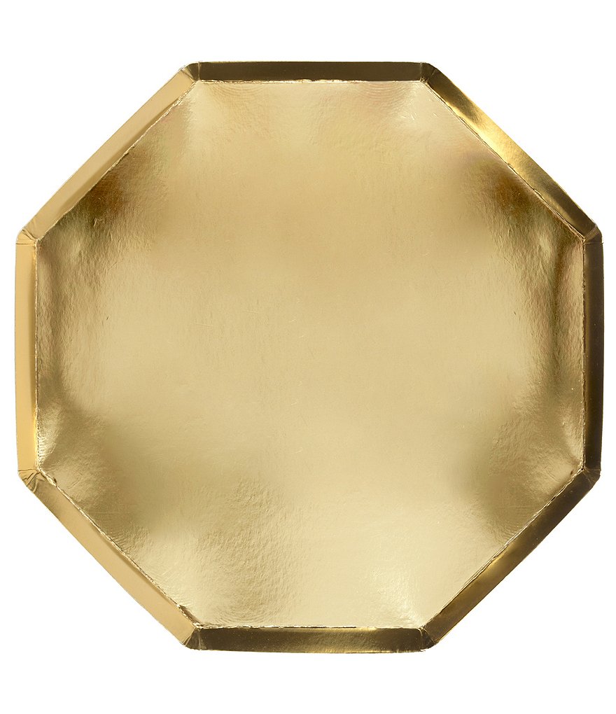 Meri Meri 8-Pack Gold Party Plates