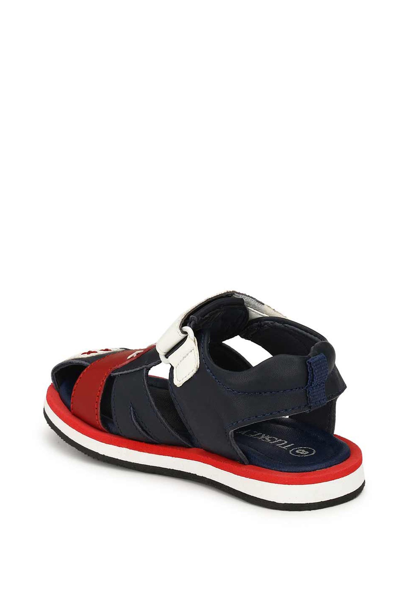Tuskey Kids Blue & Red Leather Sandals