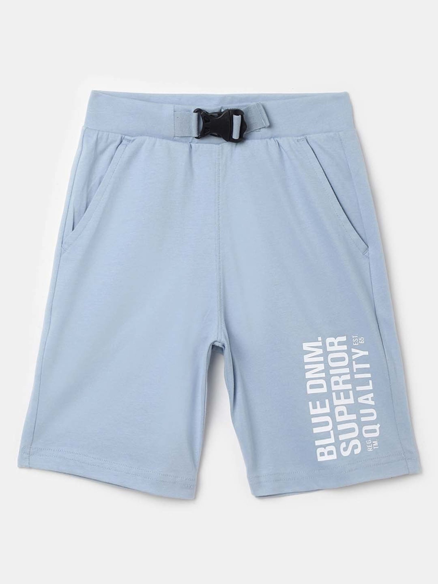 United Colors of Benetton Kids Blue Cotton Printed Shorts