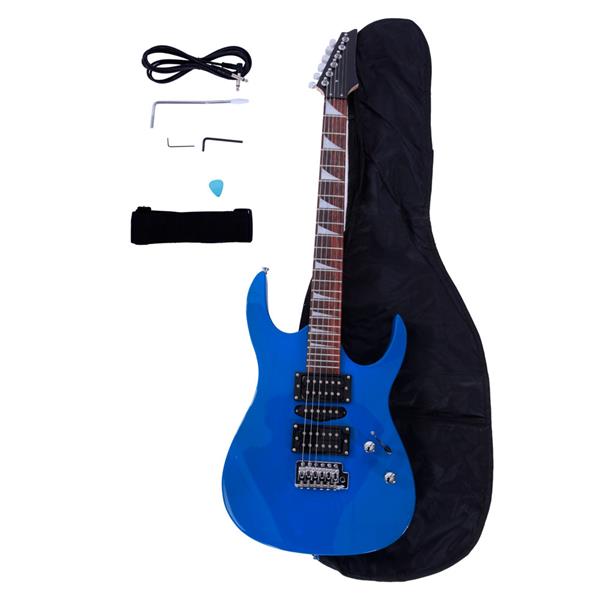 170 Burning Fire Style Professional Electric Guitar with Bag + Strap + Paddle + Rocker + Cable + Wrench Tool