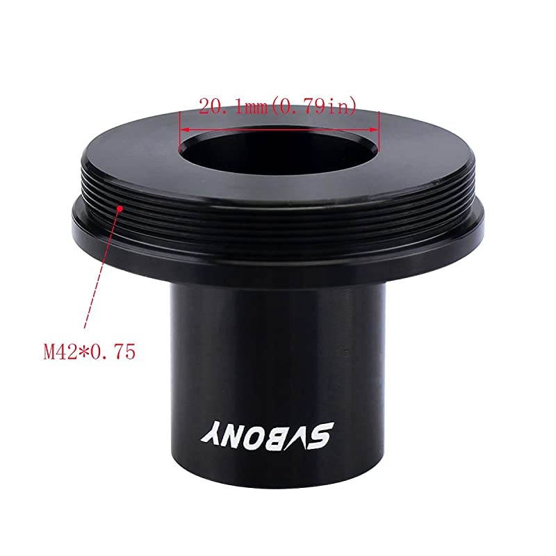 Microscope T Adapter Camera Adapter T2 Mount Adapter for Canon EOS Camera and Microscope with 232mm Eyepiece Ports