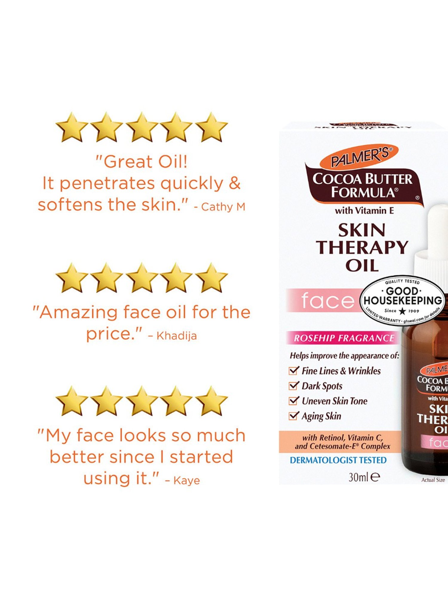 Palmer's Cocoa Butter Formula with Vitamin E Skin Therapy Oil for Face - 30 ml