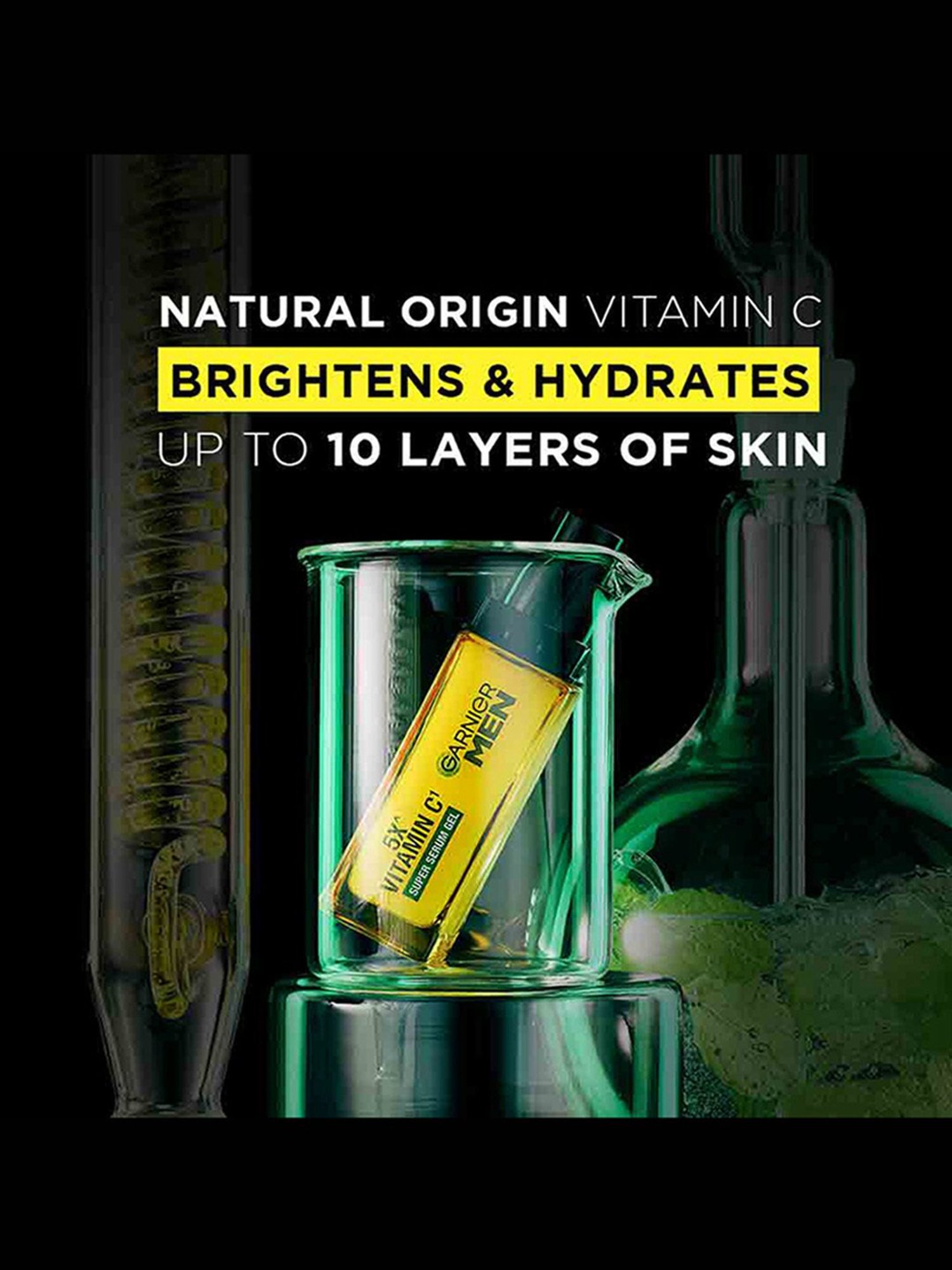 Garnier Men Turbo Bright Icy Serum Gel - 30 ml