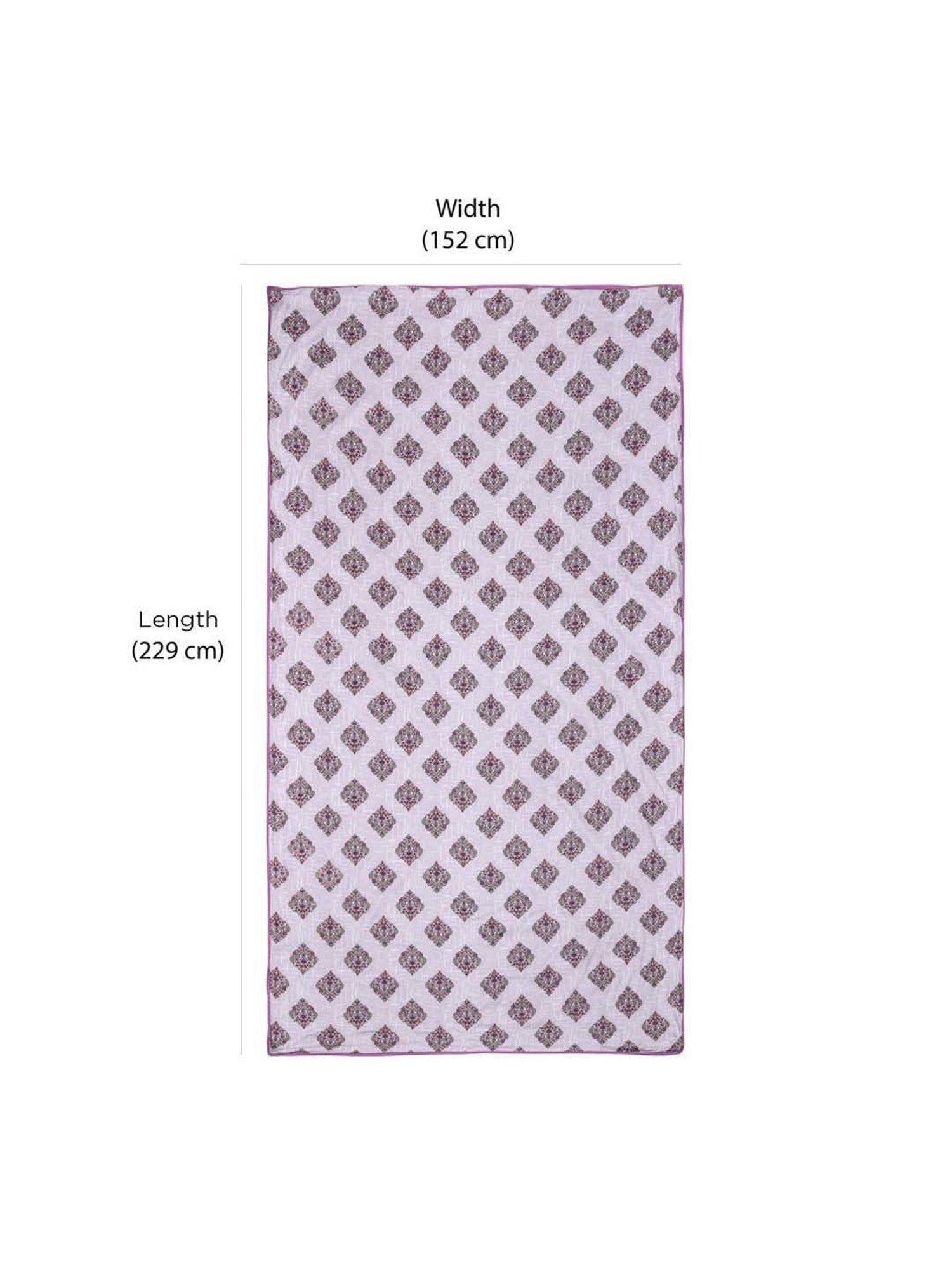 @home Pink 140 TC Cotton Floral Printed Single Bed Dohar