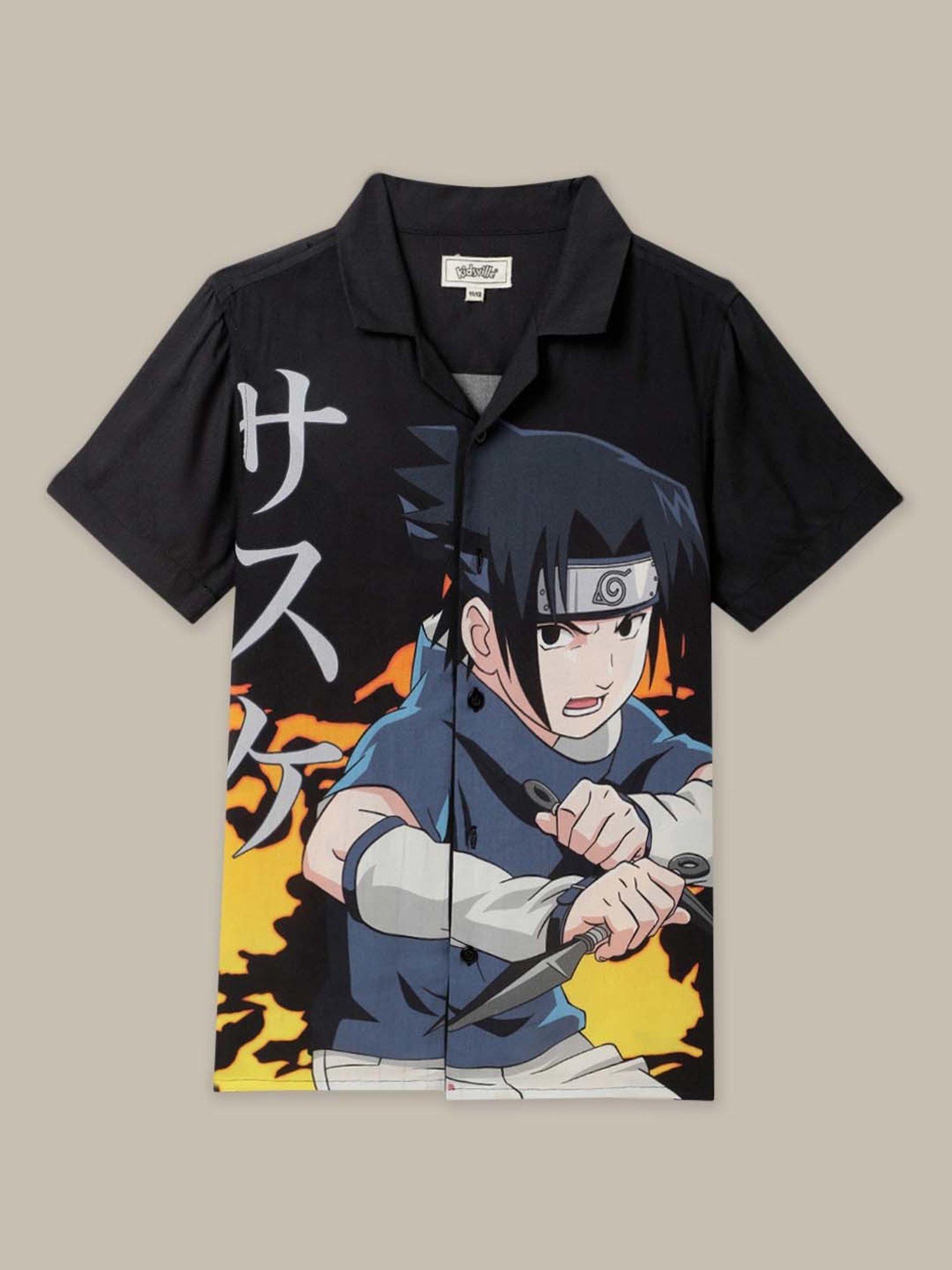 Kidsville Black Printed Naruto Shirt