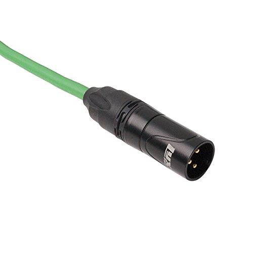 LyxPro Balanced XLR Cable 25 ft Microphone Cable, Powered Speakers , Green