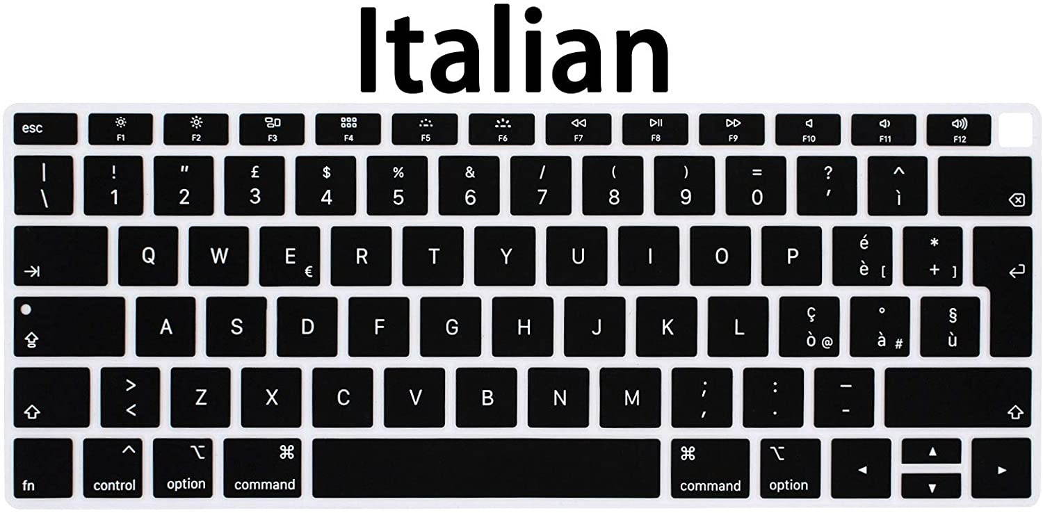 WYGCH AZERTY French Language Keyboard Cover Compatible with MacBook Air 2018 [13.3 inch A1932 with Retina Display and Touch ID] Silicone Soft Protector,European Version