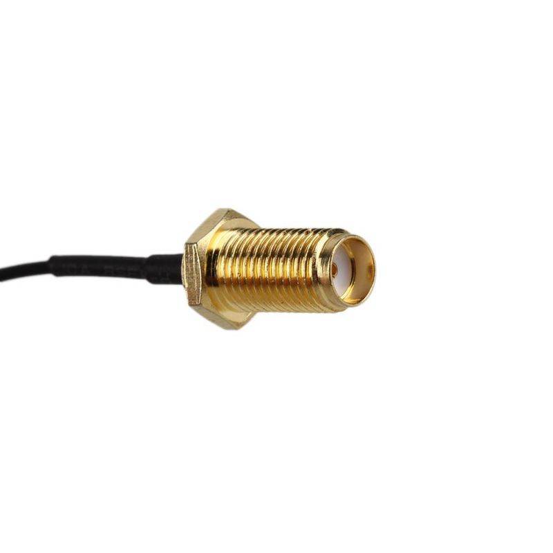 BQLZR 50Pcs SMA Jack Female Bulkhead to IPEX/SMA Connector Grey Pigtail Extension 10cm