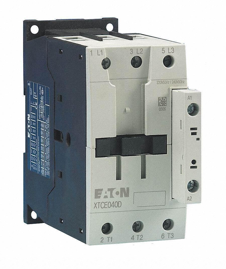 EATON XTCE065D00T IEC Magnetic Contactor, 3 Poles, 24V AC, 65 A, Reversing: No