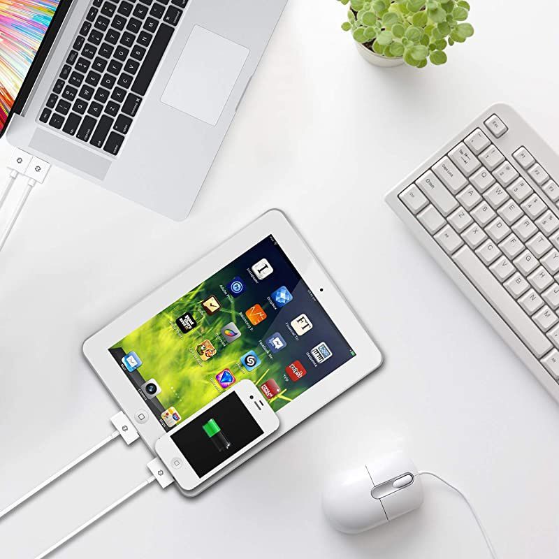 USB Sync and Charging Cable for iPhone 44s iPhone 3G3GS iPad 123 iPod 33 Feet 2Pack White