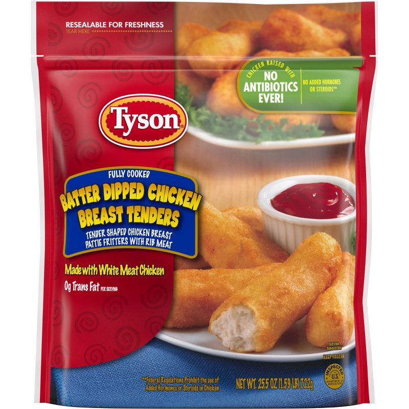Tyson All Natural Batter Dipped Chicken Breast Tenders - Frozen - 25.5oz