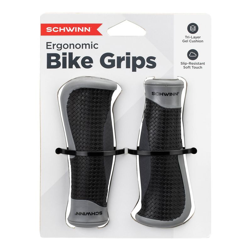Schwinn Tri-Layer Grips - Black/Gray