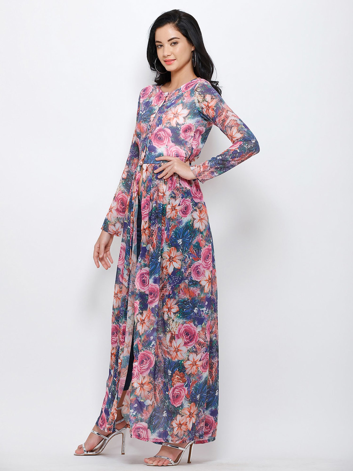 Cation Multicolor Floral Print Tunic