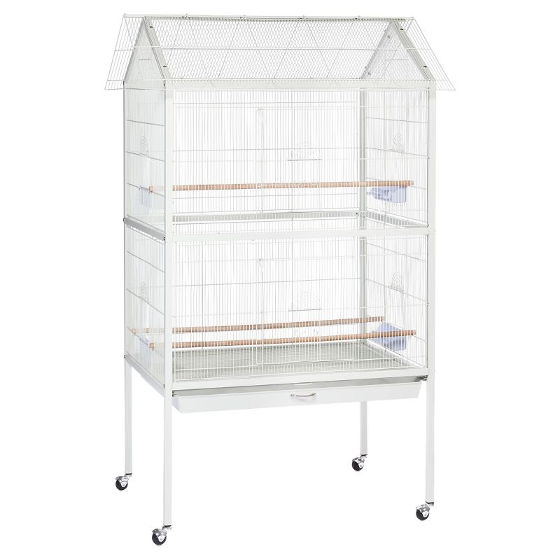 Prevue Pet Products Aviary Flight Cage with Stand - White - Large