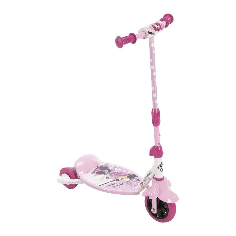 Huffy 38457 Preschool Toddler Kids Disney Minnie Mouse 3, 2, Grow Scooter Toy with Convertible Design and Adjustable Height for Ages 3 to 5, Pink