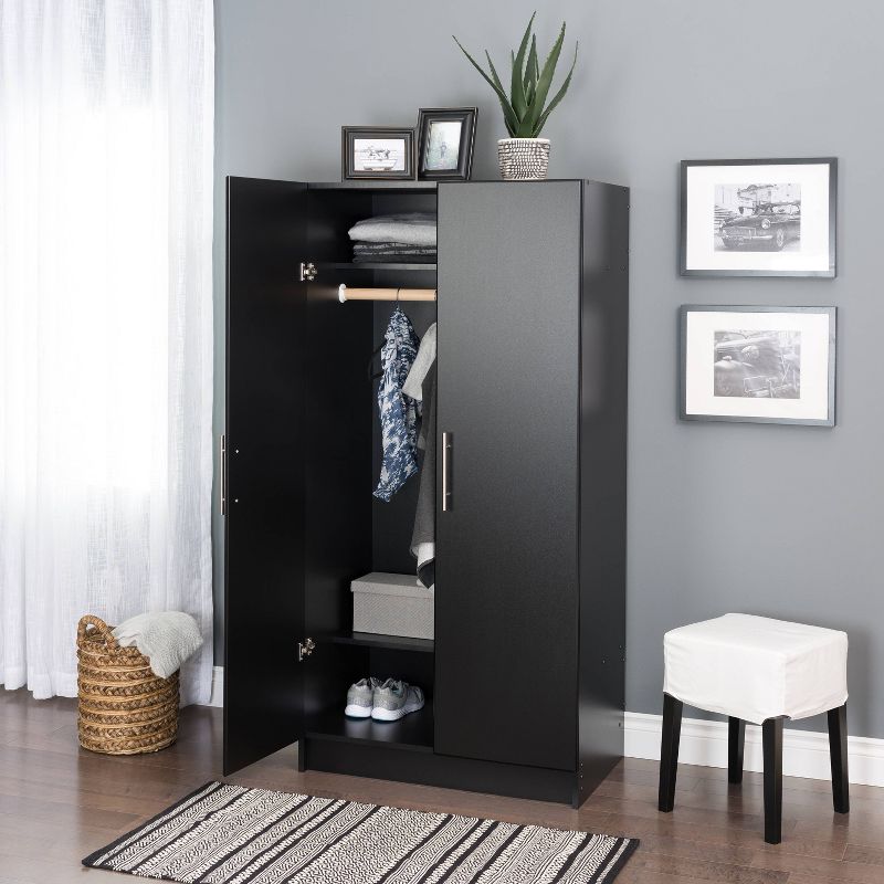 32" Elite Wardrobe Cabinet Black - Prepac
