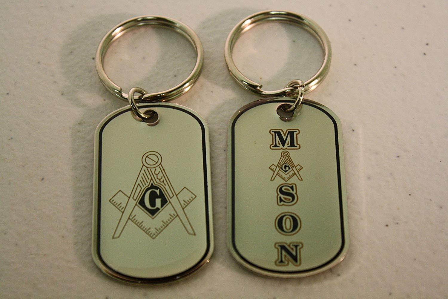 Mason Dog Tag Keyring - Masonic
