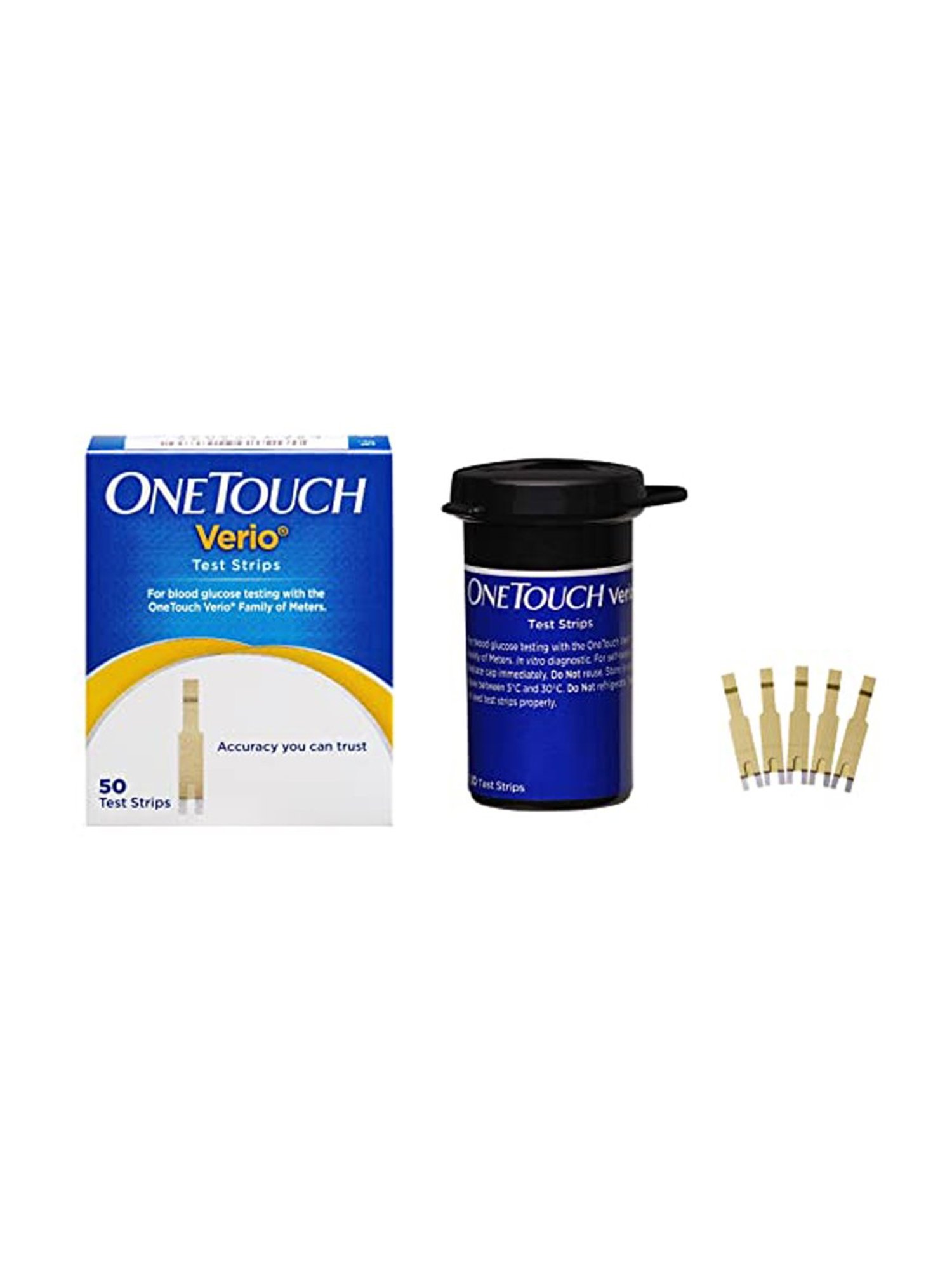 OneTouch Verio Test Strips | Pack of 100 Strips with 50 OneTouch Delica Plus Lancets