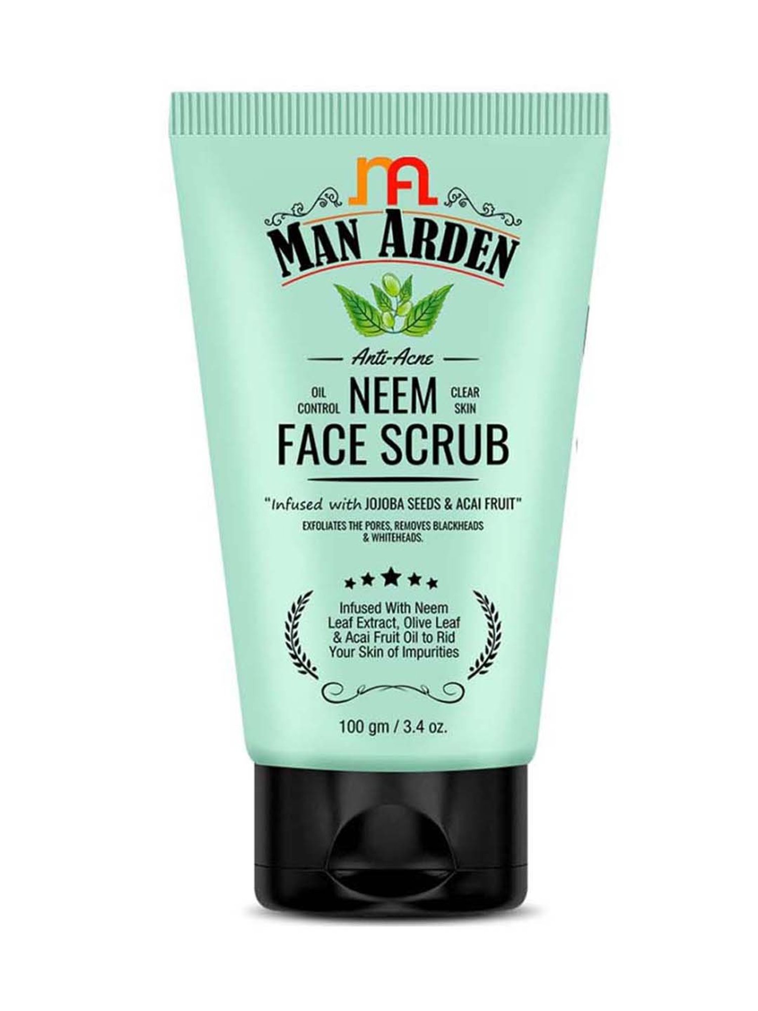 Man Arden Anti Acne Neem Foaming Face Wash with Brush & Face Scrub