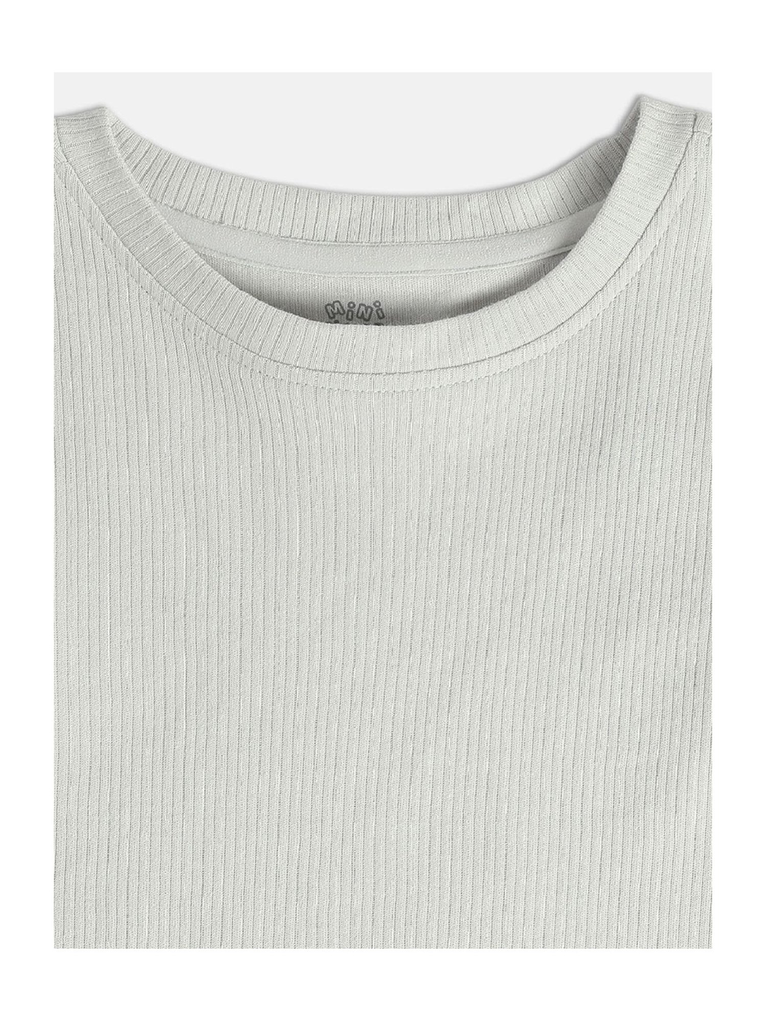 MINIKLUB Kids Green & Grey Solid Full Sleeves T-Shirt (Pack Of 2)