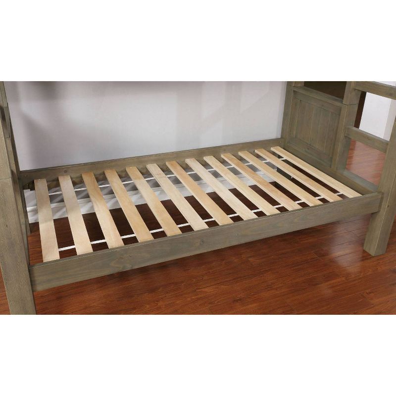 Twin Over Twin Koper Bunk Bed Wire Brushed Gray - ioHOMES