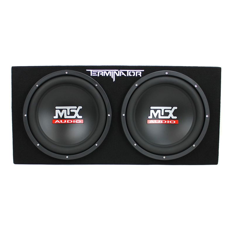 MTX TNP212D2 12" 1200 Watt 4 Ohm Dual Loaded Car Audio Subwoofer Package with Sub Enclosure, Planet 1500W Monoblock A/B Amplifier & 8 Gauge Wiring Kit