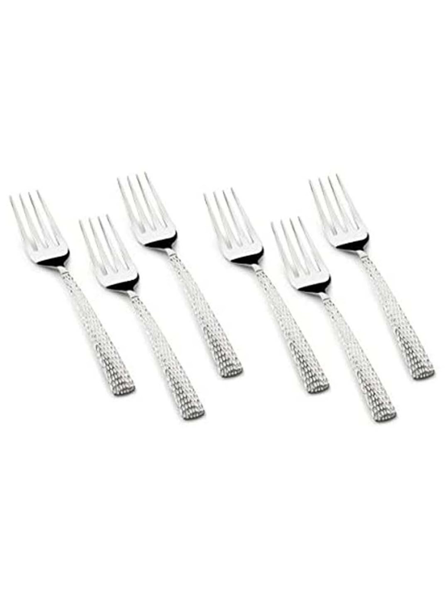 FnS Madrid Silver Stainless Steel Dinner Fork - Set of 6
