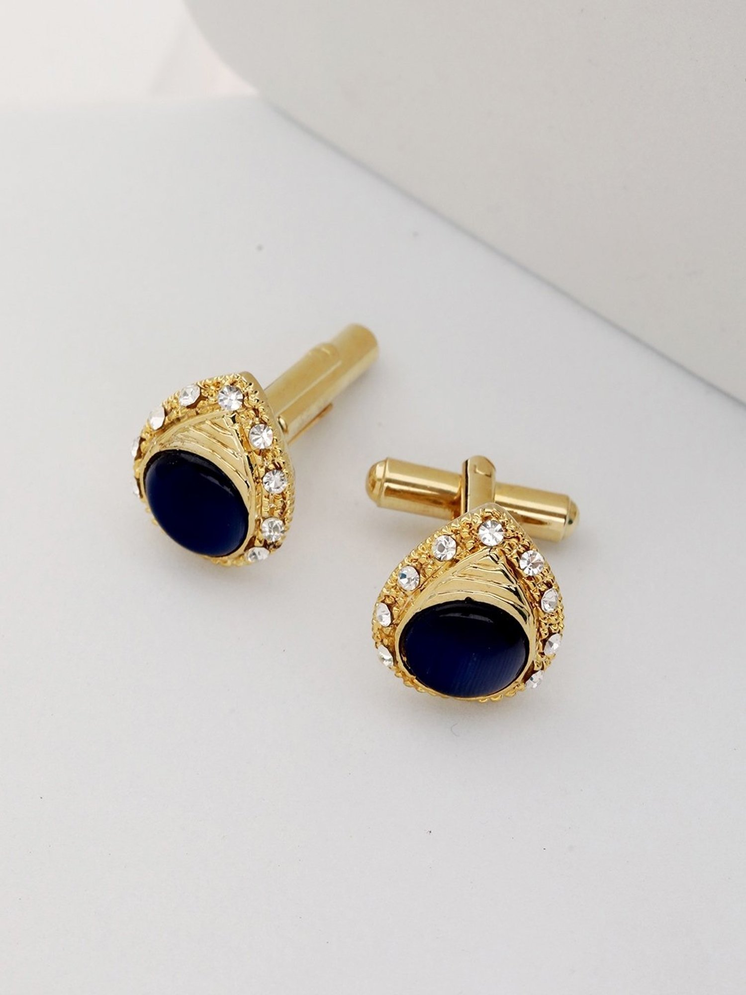 Bold by Priyaasi Halo Circle Golden Cufflinks for Men